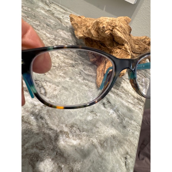 Tory Burch TY2031 eyeglass frame in a blue tortoise and teal color variant - Picture 6 of 11